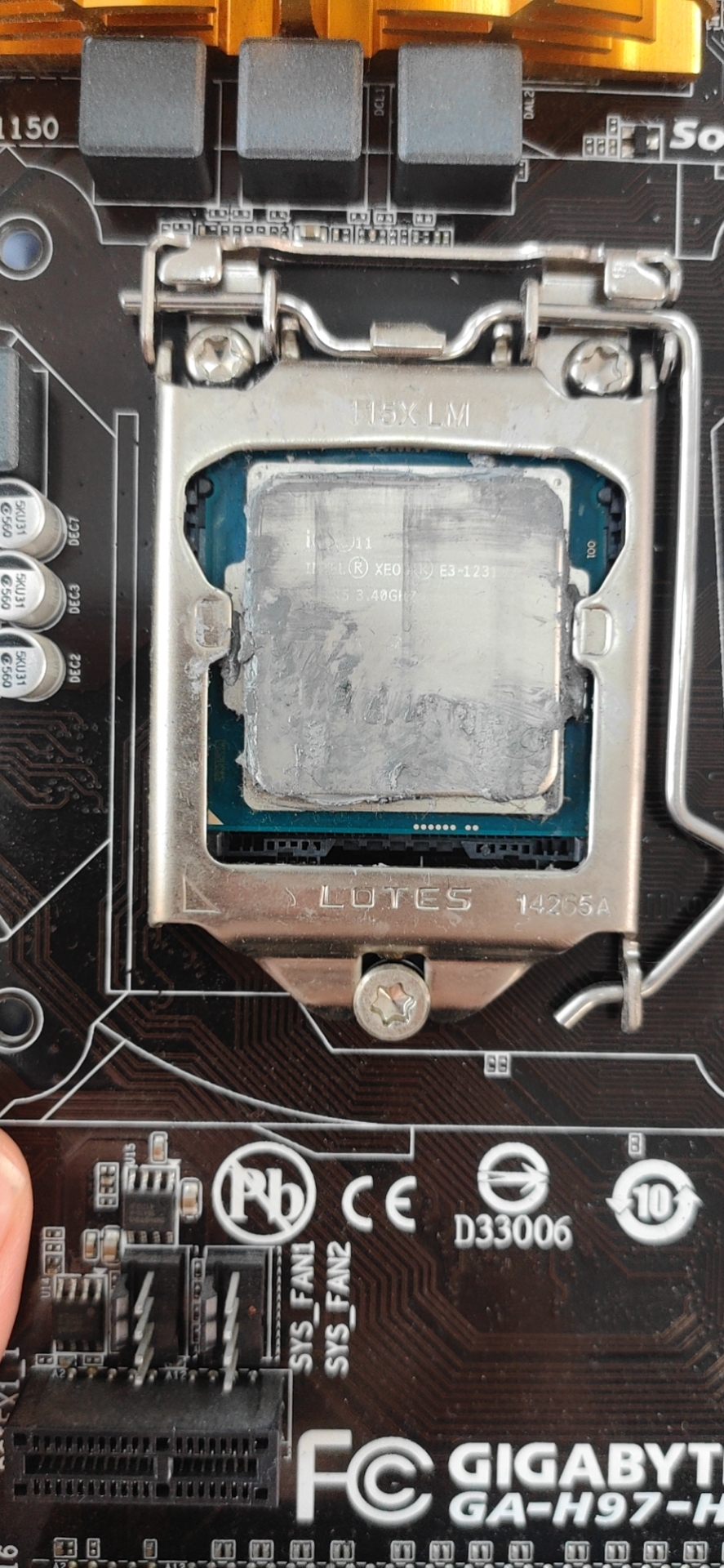 CPU:e3v1231