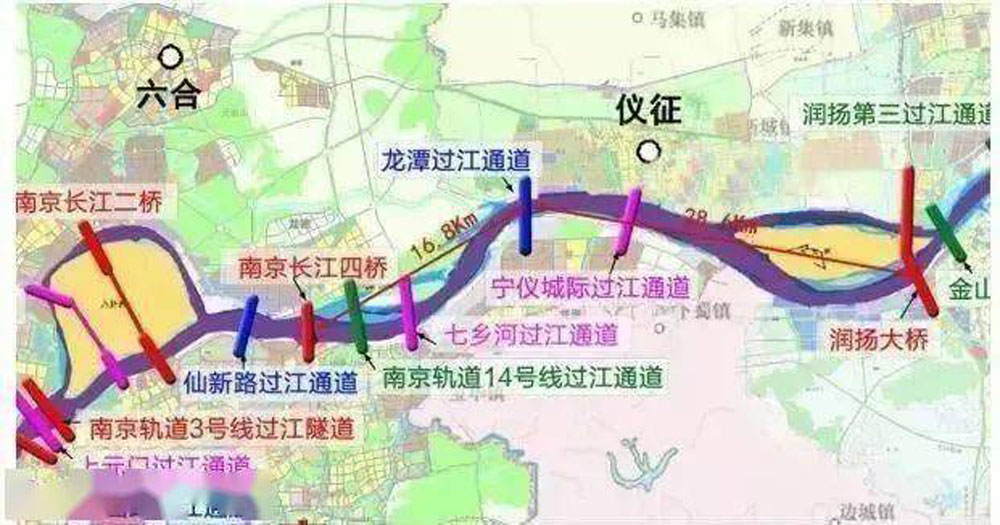 龙潭过江通道项目地理位置图