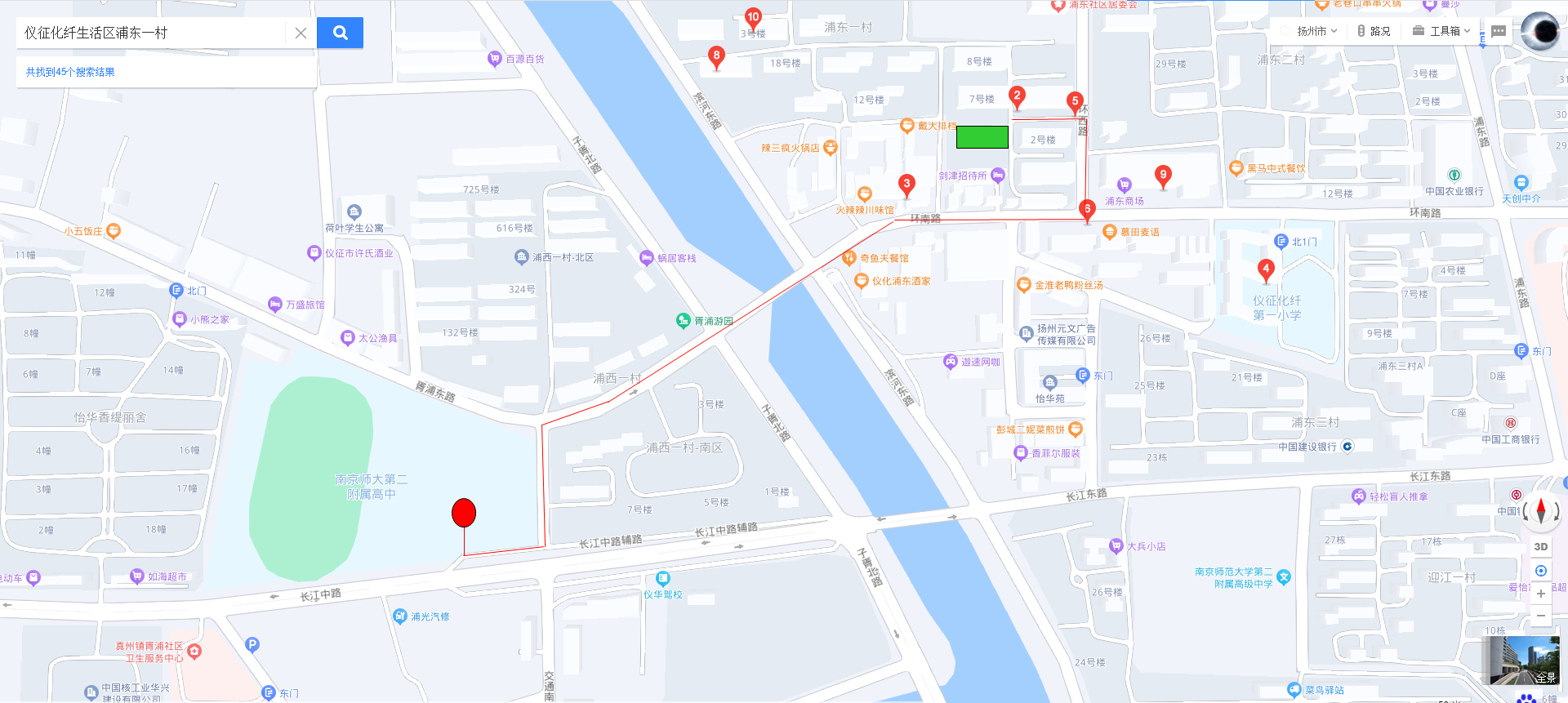 小区到学校路线
