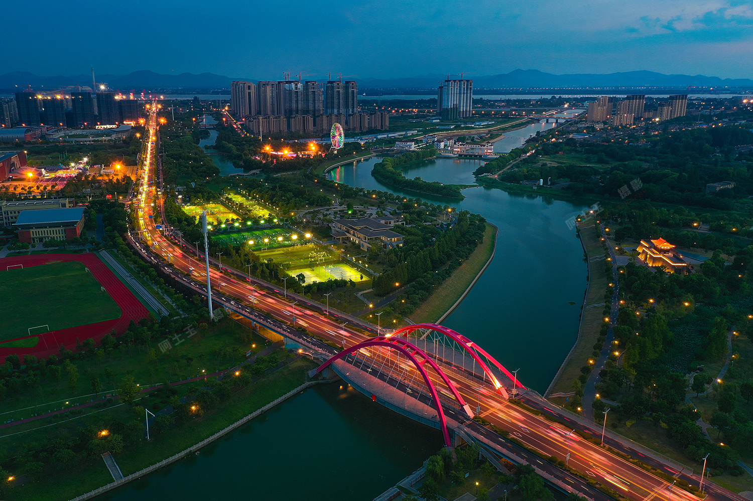 3、共建仪征幸福河摄影 夜色阑珊 李玉玲 13852164601.jpg