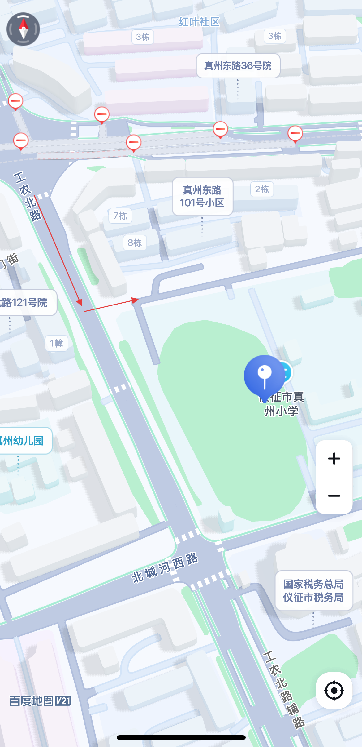 进入真州小学地下车库，能否从北直接左拐进入？